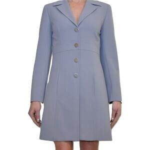 Bebe Wool/Poly Blend Lined Fitted Coat Trench Long Jacket Lilac/Lavender 4